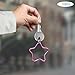 rockible 10Pack Star Shape Carabiner Clips for Keychains and Outdoor Use, Light Pink