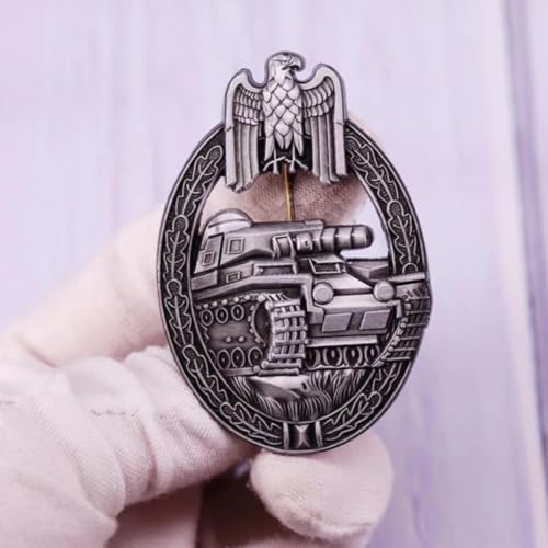 FOTN GERMAN Panzer Assault Silver Badge Eagle Tank Enamel Pin, Black2