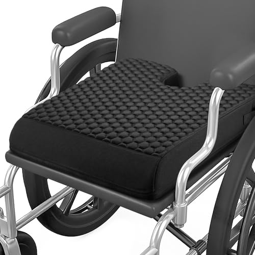 Wheelchair Seat Cushion with 3 Inch High Resilient Foam &