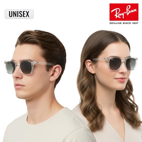 Image of Ray-Ban RB4401D Square Shaped Sunglasses for Men & Women with Official RAYBAN Eyewear Kit