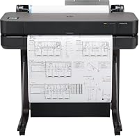 HP DesignJet T630 24 Zoll (61 cm 5HB09D), Großformatdrucker, Plotter, Standard A4-A1, 76 A1-Drucke/Stunde, Wi-Fi, Ethernet, USB, 2400x1200 DPI, Recyceltes Metall, 1 Jahr Garantie, Click, Schwarz – Ansicht 2