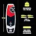 Hyperlite Murray Pro Wakeboard - Shaun Murray Signature Wakeboard - Perfect for Intermediate to Advanced Riders - Board and Fins Only - 134cm