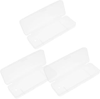 3 Piezas Caja de Almacenamiento de Afeitadoras Estuche Portátil de Plástico Transparente para Viaje Protector para Cuchillas y Maquinillas de Afeitar Organizador de Aseo para
