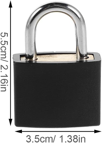 Didiseaon 2pcs Black Heavy Duty Cabinet and Suitcase Padlocks with Keys – Small Metal Locker Locks for Luggage, Travel Bags, Drawers, and Suitcase Security