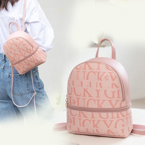 Multi Multipurpose Backpack,Casual Daypack,Work,Daypack Bag,Holds mobile phones, cosmetics, mobile power, tissues, etc.Pink