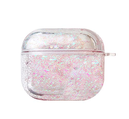 UnnFiko for Airpods Pro �P�[�X �L���L�� ����鐯 �ʔ��� �������� �����n�[�h �N���A �ی�J�o�[ ������� �G�A�[�|�b�Y �P�[�X ��3���� �L�[�`�F�[���t�� (for Airpods Pro, Colour Pink)