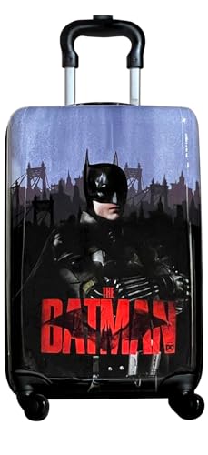 Fast Forward Batman Black Luggage 20 Inches Hard-Sided Tween Spinner Carry-On Travel Trolley Rolling Suitcase for Kids