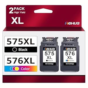 PG-575XL CL-576XL Printercartridges 575 XL 576 XL Compatibel voor Canon Printercartridges 575 576 voor Canon PIXMA TS3550i TS3551i TS3750i TS3751i TS3752i TR4750i TR4751i (1 Zwart, 1 Kleur)