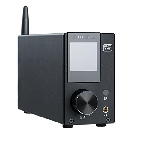 S.M.S.L AD18 ステレオ スピーカー パワーアンプ 80Wx2大出力 / Bluetooth 4.2 / Apt-X / NFC デジタルアンプ 2.1ch 重低音信号出力 クラスD オーディオ アンプ