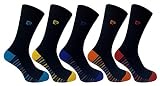 Pierre Cardin Homme Chaussettes Classiques 5 or 7 Paires (Noir/Lit de pied rayé - 5 Paires), 41-45, (PC-XA)