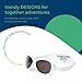 Kidz Banz Retro Banz Oval Kidz Sunglasses, Arctic White, 2-5 Years