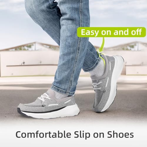 OrthoComfoot Men's Orthopedic Slip On Loafers: Comfortable Arch Support Loafers for Plantar Fasciitis, Orthotic Flat Feet Casual Walking Shoes for Foot and Heel Pain Relief2