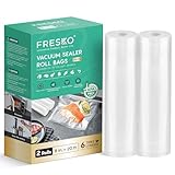 FRESKO 8'x20' Vacuum Sealer Bags for Food, 2 Rolls Customized Size Storage Bags with BPA Free, Heavy Duty Food...