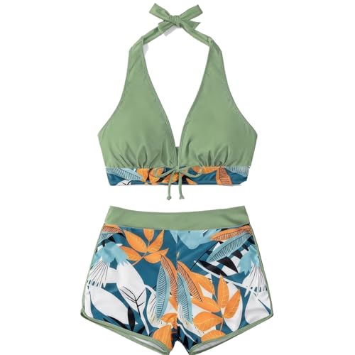 Maillot de Bain Deux Pièces Alexis Leroy Style Croisé Tankini Femme