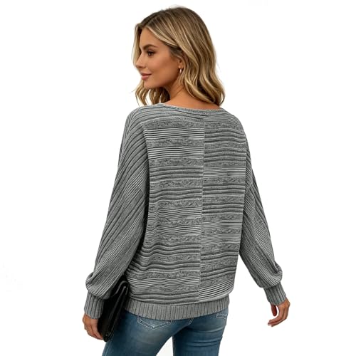 Image of Women's Batwing Tunic Tops, Long Sleeve Shirts Blouses, Business Casual Sweater for Office Work