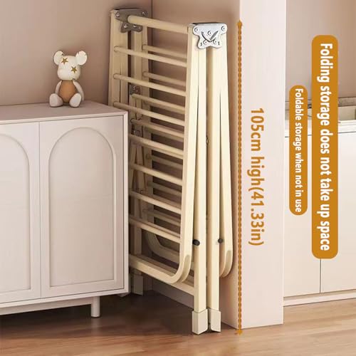 Étendoir à linge intérieur pliable double couche de 1,8m avec ailes