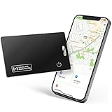 Geevon Wallet Tracker Card,Rechargeable Thin Wallet Finder Item Locater Tracker for Wallet,Luggage tag,Passports.Works with Apple Find My (iOS Only),IP68 Waterproof (1 Pack)