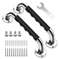 Haltegriffe für Senioren, 2 Stück Rutschfreier Haltegriff, 30cm Haltegriff Dusche Edelstahl Dusche Badewannengriff mit Schraube für WC Bad für und Menschen mit Behinderung