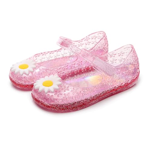 IWIHMIV Jelly Sandals for Girls Closed Toe Summer Dress Shoes Water Beach Flat Princess Jelly Sandals2