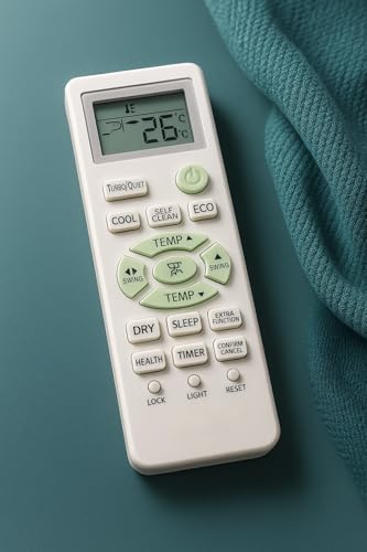 Image of K2 Haier AC Remote - Compatible with Haier Twin /Dual Inverter Split AC 1.5 Ton | LCD Display | Free Batteries | 5 Years Warranty (Work Only When Your Old Remote Same)