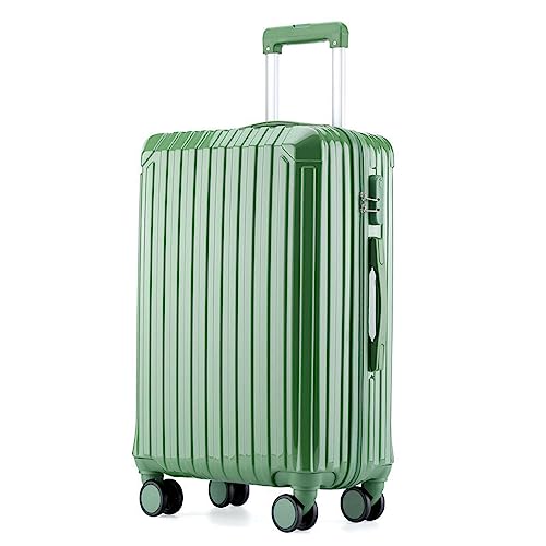 Luggage, 24-inch Trolley Case for Girls, Strong and Durable Suitcase, Large-Capacity 26-inch Male Student Boarding Code (Green 30 inches)