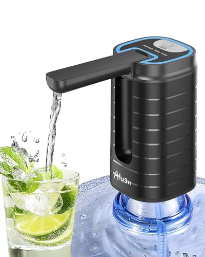 Aluan Automatic Water Can Dispenser Pump for 20 Litre Bottle-Big Battery Portable C Type USB...
