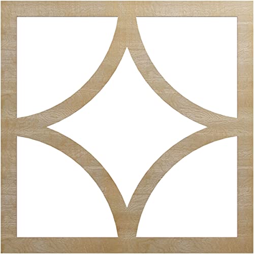 Ekena Millwork 30" OD x 19 1/4" ID x 1/4" T Statesman Wood Fretwork Pierced Ceiling Medallion, Birch