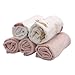 MUKIN Baby Washcloths Set of 5-100% Organic Muslin Cotton. Ultra Soft Baby Bath Towel As Shower Gift-Essential Baby Bath Kit for Newborn,Infant,Kids. Reusable Baby Wipes Or Face Towels for Bathroom.
