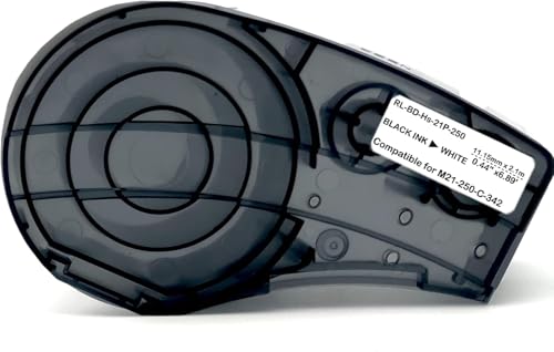PIZAIE �M���k�`���[�u ���x���e�[�v M21-250-C-342-WT �J�[�g���b�W�Ή� M210 LAB BMP21-PLUS/LAB IDPAL ���x���v�����^�[�Ή� ���n�ɍ� ��0.4�C���` ����7�t�B�[�g