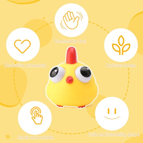 HENGBIRD 5 Stück Tiere Stress Spielzeug Lustig Augen Out Squeeze Spielzeug quetsch Anti Stress Spielzeug Kinder stressball Anti Stress Tier Erwachsene Squishy Toy, Kindergeburtstag gastgeschenke