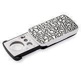 Loupe de Lecture rectangulaire à lumière LED Haute définition 2X - 58 x 102 mm sans Cadre et sans Distorsion pour Les Personnes âgées, la Basse Vision, Les Livres, Les Pages, Les Magazines, Les