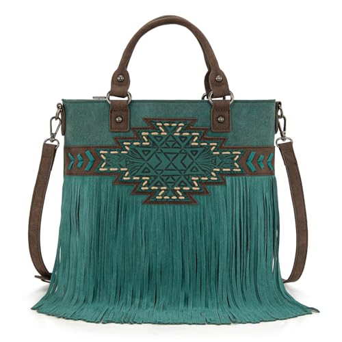 Trinity Ranch Crossbody Bags for Women Tooled Fringe Top Handle
