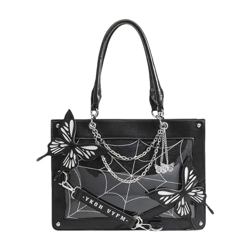 Sac fourre-tout papillon grand format et sac à main de voyage décontracté style foncé