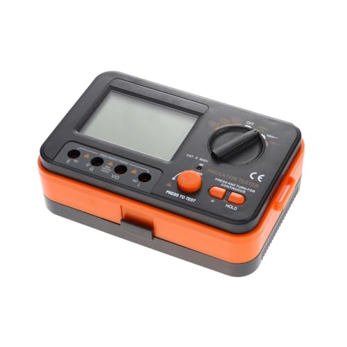 COOLHIYA Digital Insulation Resistance Tester with Backlight LCD Precise Probes Multiple Ranges for Industrial Electrical Testing and Motor Insulation Measurement