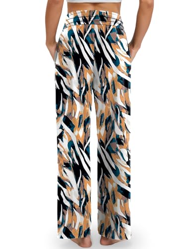 Image of Gracyoga Wide Leg Yoga Pants for Women Casual Loose Cozy Sweatpants High Waisted Lounge Pajama Flowy Pants With Pockets