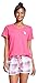 US Polo Assn.Women's 2 Piece V-Neck Short Sleeve Shirt and Short Pajama Pant Set Pink Paradise Medium