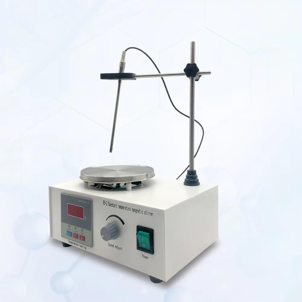 Magnetrührer mit Digitaler Anzeige und Edelstahlständer, 0-2000 U/min, Labor Flüssigkeitsmischer Analysator