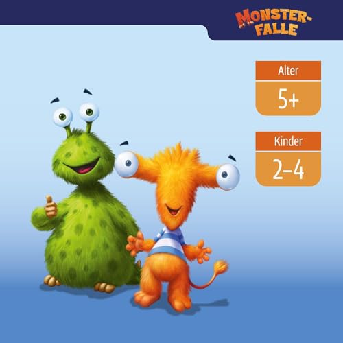 Kosmos 712709 Monsterfalle - Mitbringspiel, lustiges Kinderspiel ab 5 Jahre, für 2 bis 4 Personen, kooperatives Familienspiel, Gesellschafttspiel, kleines Geschenk, Reisespiel
