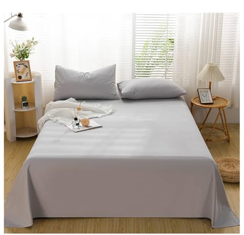 Drap de lit en coton gris clair 160x230 cm pliable pour matelas - 3
