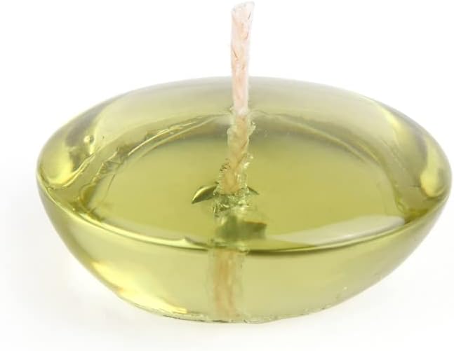 CFZ-109-12 3 in. Clear Sage Gel Floating Candles Green - 72 Piece