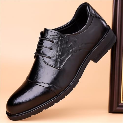 Men's Lace up Three Piece Leather Dress Shoes Spring Autumn Breathable Comfortable Business Office Work Footwear2