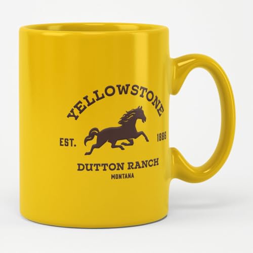 Yellowstone Officially Licensed Dutton Ranch Montana Mug (Yellow)