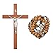 CRAFFANCY Kruzifix Kreuz Set, Holzkreuz Halskette Kruzifix Brustanhänger Kruzifix Wand Kreuz katholische Kreuze mit Holzrosenkranz für Heimdekoration Halskette günstig Kaufen-CRAFFANCY Kruzifix Kreuz Set, Holzkreuz Halskette Kruzifix Brustanhänger Kruzifix Wand Kreuz katholische Kreuze mit Holzrosenkranz für Heimdekoration