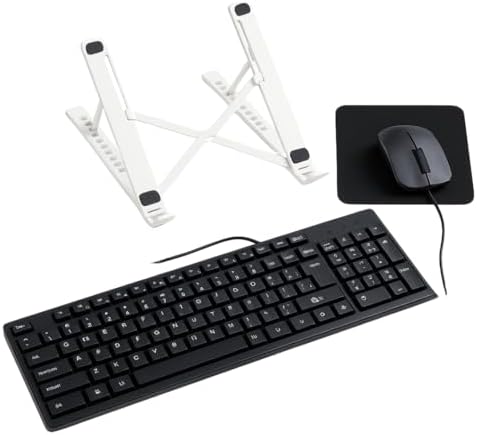 Kit Home Office Completo Ergonômico | Teclado e Mouse USB com Sup...