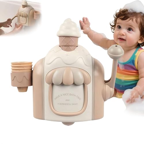 Bath Ice Cream Foam Maker,Bubble Ice Cream Maker Bath Toy,Bathtub ,Ice-Cream Bathing Toy Gift for 3 4 5 6 7 8 Years Old Boys Girls