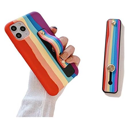 Amazon Univocolors スマホバンド サイズ調整可能 落下防止スライドベルト スマホリング スマホスタンド 2枚セット おしゃれ かわいい コンパクト 全機種対応 レインボー色２個入り ホールドリング 通販