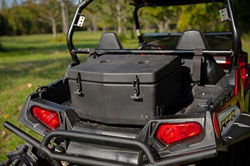 Superatv Insulated Rear Utv Cooler/Cargo Box For 2008-2014 Polaris Rzr 800 | 2009-2014 Polaris Rzr S 800 | 2011-2014 Polaris Rzr 4 800 | 30 Liter Storage Capacity | Built-In Drain Plugs #TOP2