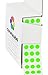 1/4" Fluorescent Green, Color-Coding Dot Stickers | Permanent Adhesive, 0.25 in. — 1,000 Labels per Dispenser Box