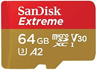 Sandisk Extreme SDSQXAH-064G-GN6MA Karta Pamięci Microsd, Czerwony/Złoty, 64 GB