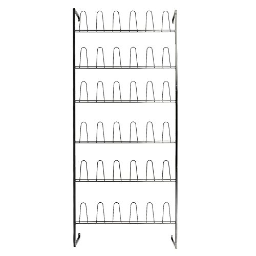 Mygift Black Metal Shoe Organizer For Entryway, Wall Mounted Shoe Rack For Closet With 36 Hooks, Holds Up To 18 Pair #TOP2